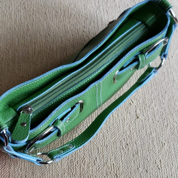 Lime Green & Blue MSC Main Street Collection Purse - Picture 6 of 8